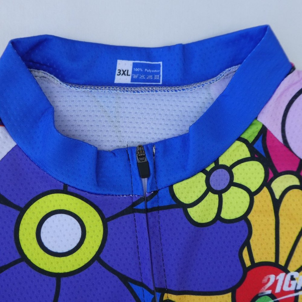 21Grams Womens Cycling Jersey Short Sleeve Bike Top 3 Rear Pockets Breathable 3X - Picture 6 of 8